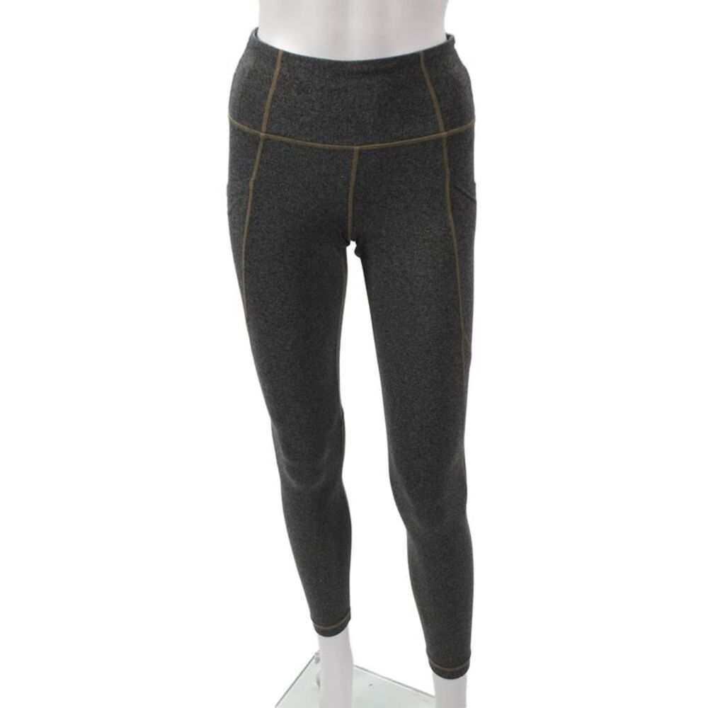 Athleta Womens Ankle Leggings Gray Nylon Pull On Size XS